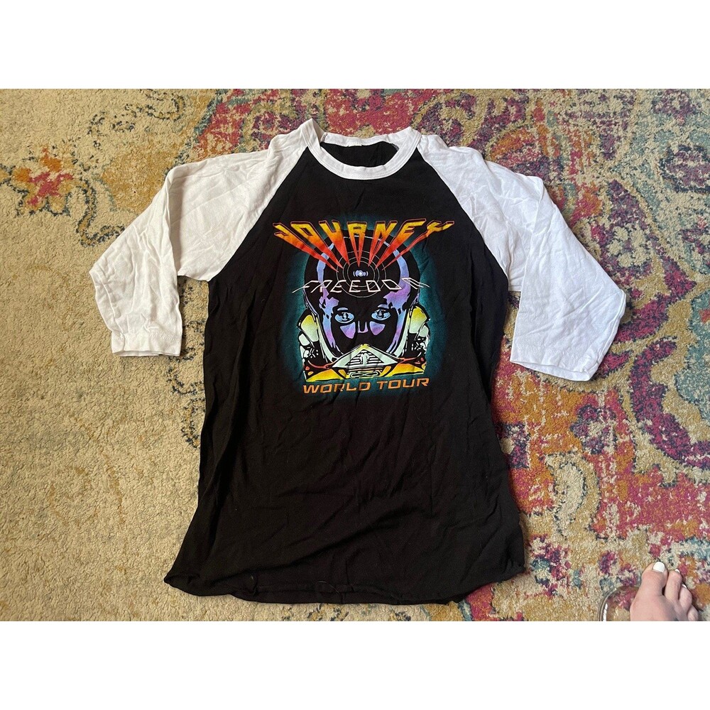 Journey Freedom World Tour Concert Raglan Baseball Shirt 3/4 Sleeve Graph
